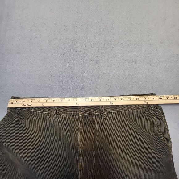 Orvis Corduroy Pants Mens 39x31 Brown Straight Leg Distressed - Picture 7 of 9